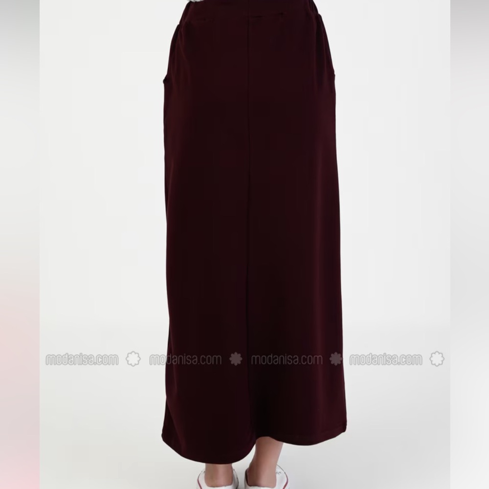 (3 for $24❣️) Plum Long Tie Waist Skirt w Pockets (NWT)
